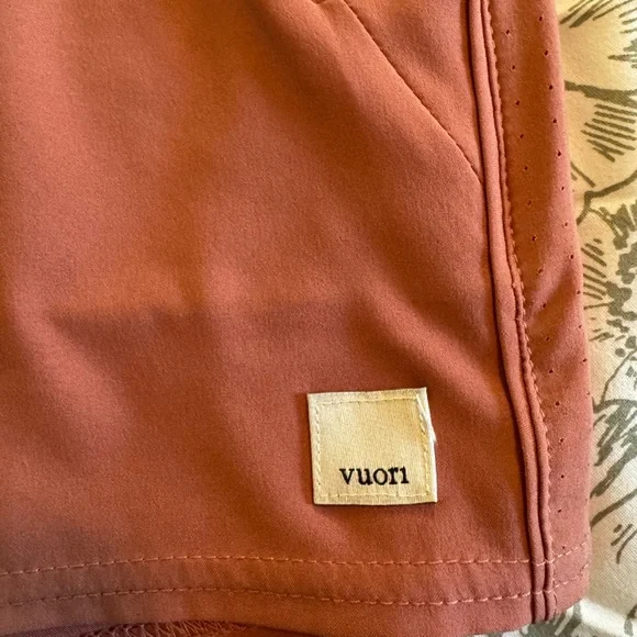 Vuori Women's Terracotta Athletic Shorts - Picture 4 of 5